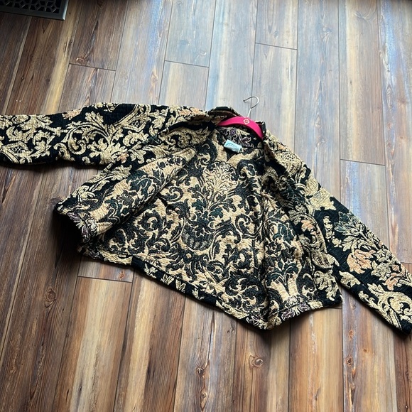 Vintage Sugar Street Weavers Quilted Tapestry Jacket Size Large - Picture 4 of 11